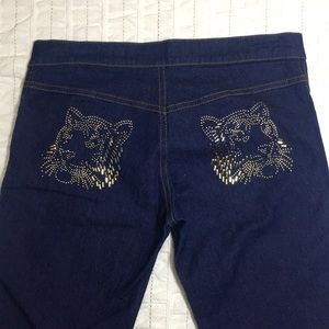 SKY | Tiger Embellished Jeans Flare Hippie